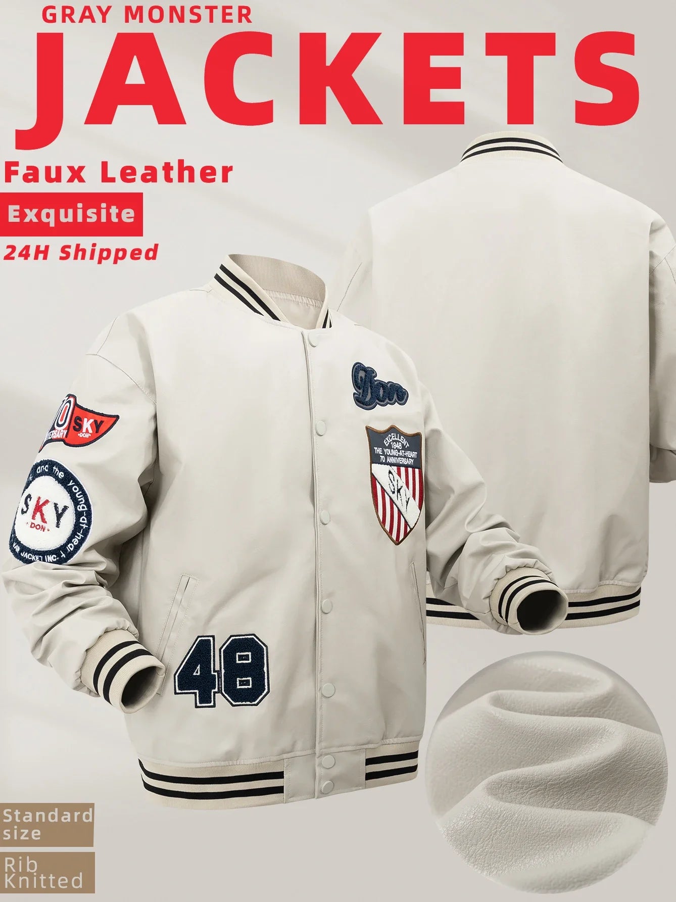 Leren jas heren met dubbele rits – Extra detail