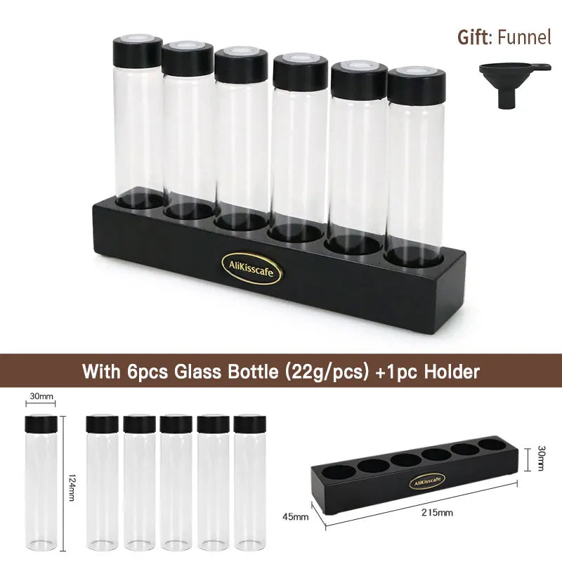 Borosilicaat glazen koffiemok met accessoire vakje