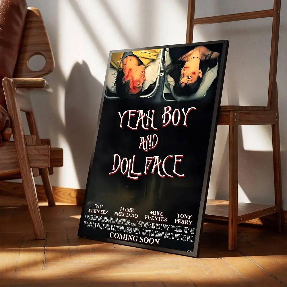 Poster met illustratie van koffie of wijn