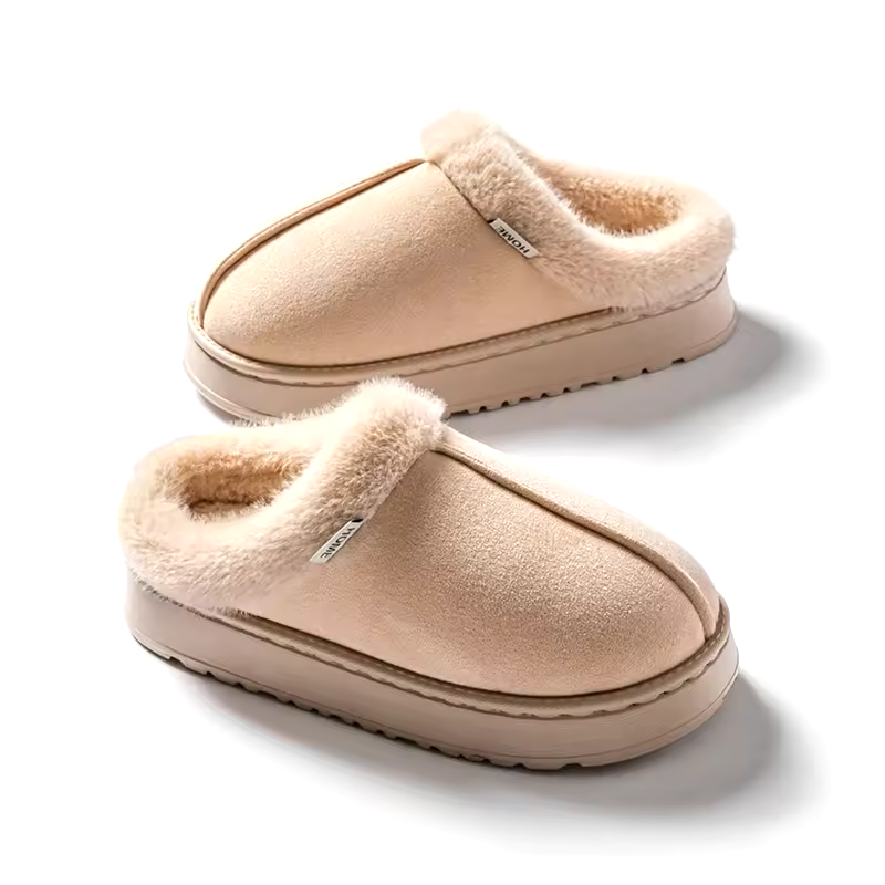 Beige Sloffen – Comfortabele Pantoffels met Antislip