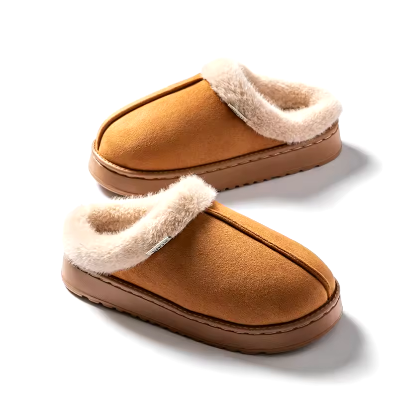 Bruine Sloffen – Warme Pantoffels met Antislip