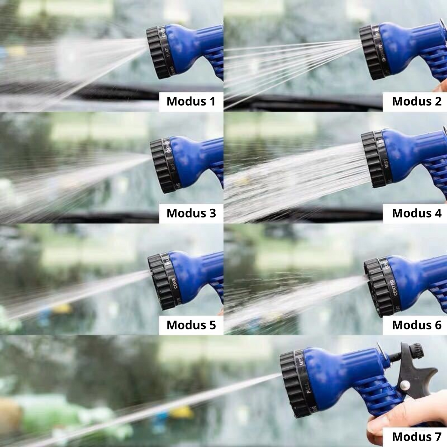 MOLOO Flexibele Tuinslang - Waterslang - Waterslang Flexibel - Tuinslang met Sproeikop - Blauw - 22.5m