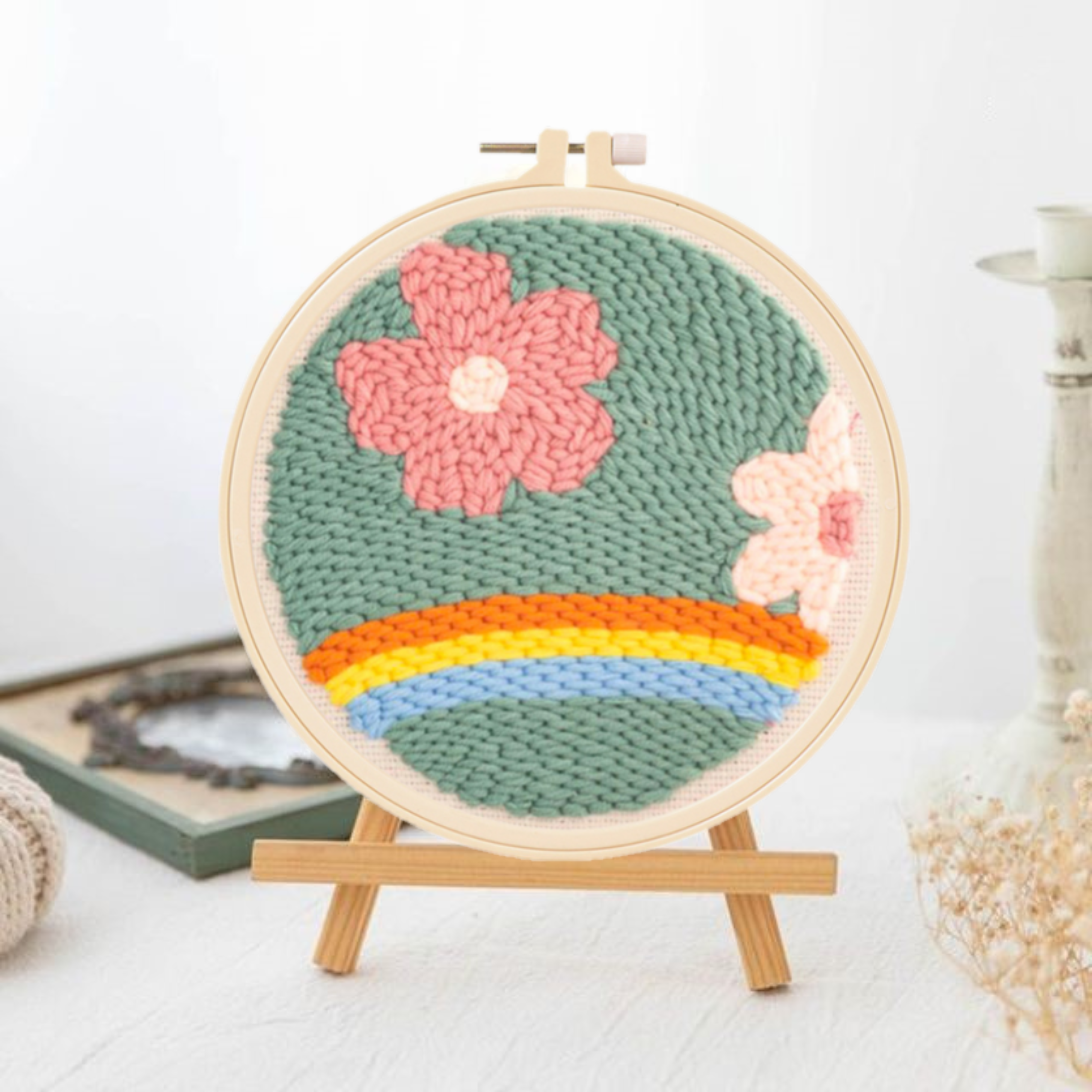 Guniata Borduurset, punch naalden, set beginners met framegaren Guniata Borduurset, punch naalden, set beginners met framegaren