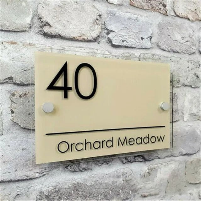 Naambordje Voordeur - Naambord Voordeur - Modern - Beige