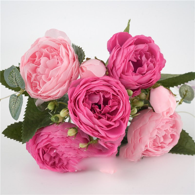 Zijde Bloemen - Boeketten Kunstbloem - Bloemen Zijden - Roze Mix