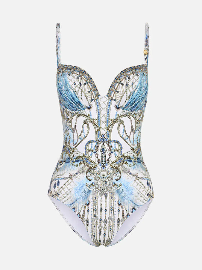 Zwemjurk met klassiek bloemenpatroon – Tijdloze charme