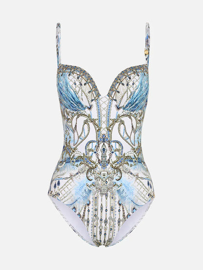 Zwemjurk met klassiek bloemenpatroon – Tijdloze charme