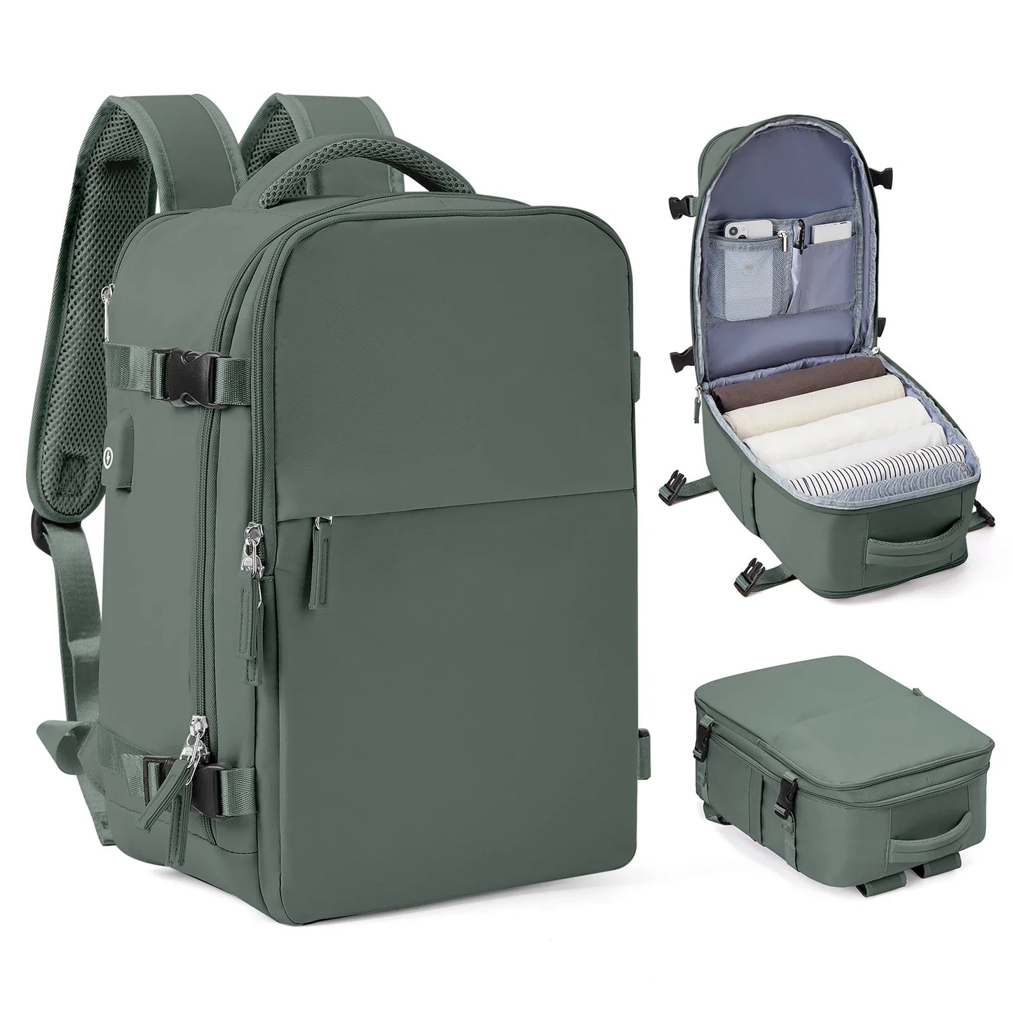 Handbagage rugzak met reflecterende details