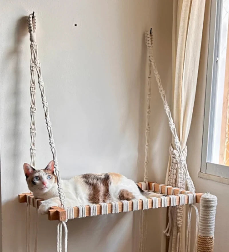 Ronde kattenmand groot van pluche – Voor winterse dagen