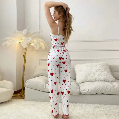 Dames pyjama set met losse broek en shirt