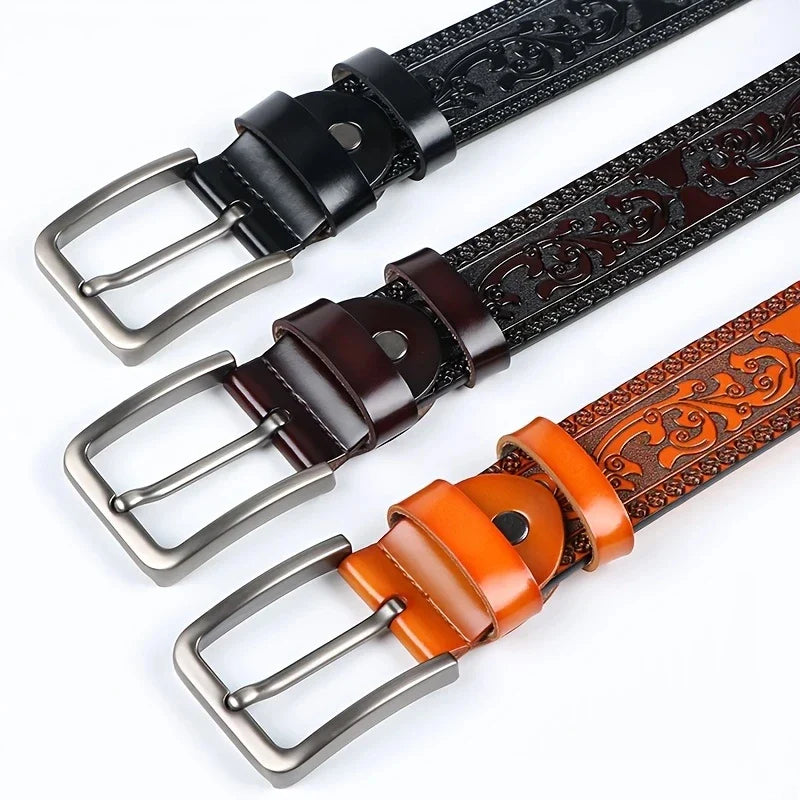 Riem heren met fijne gesp in matte afwerking