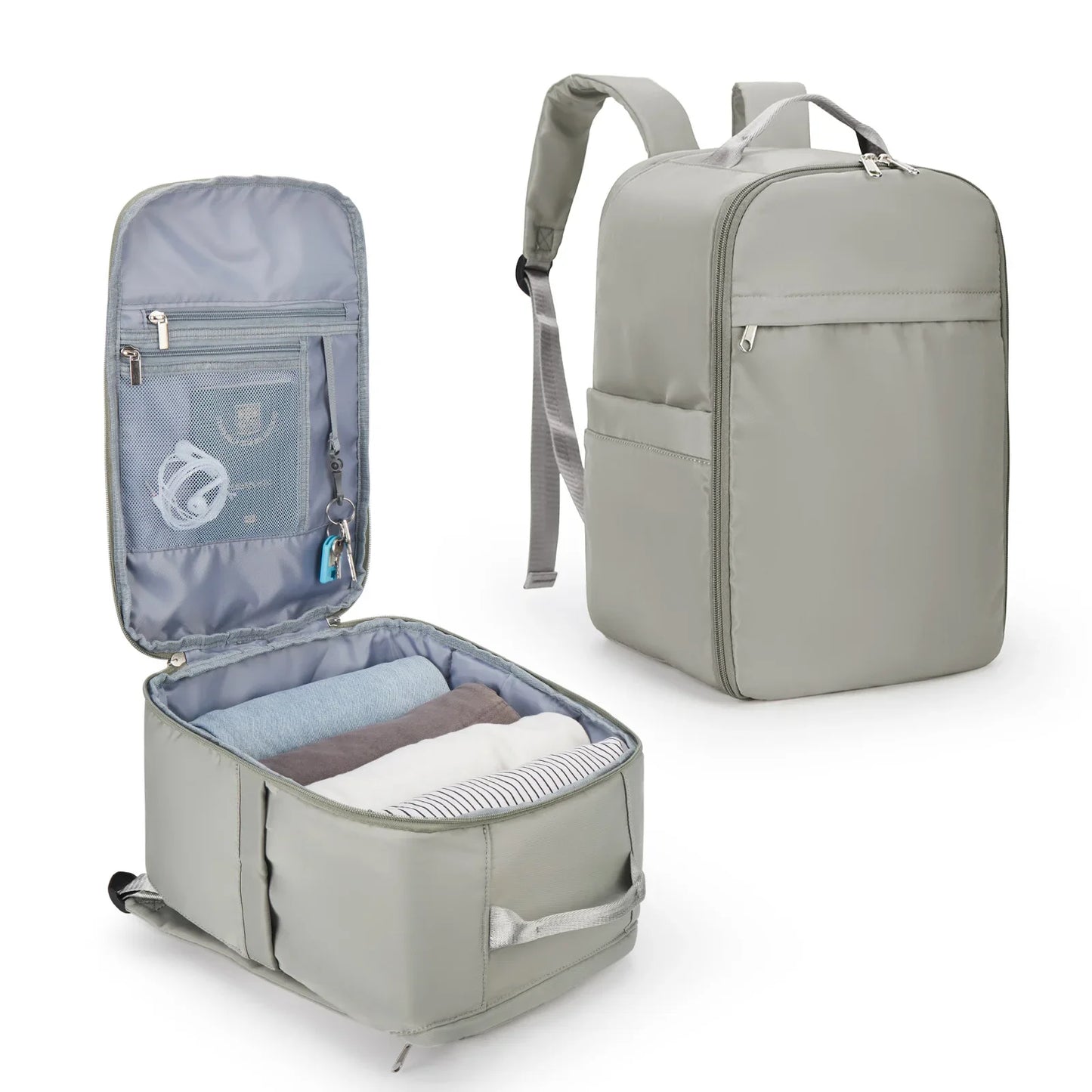 Handbagage rugzak met regenhoes inbegrepen