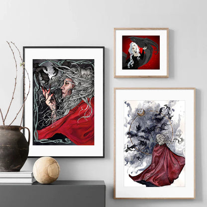 Poster van bloemenveld in de lente