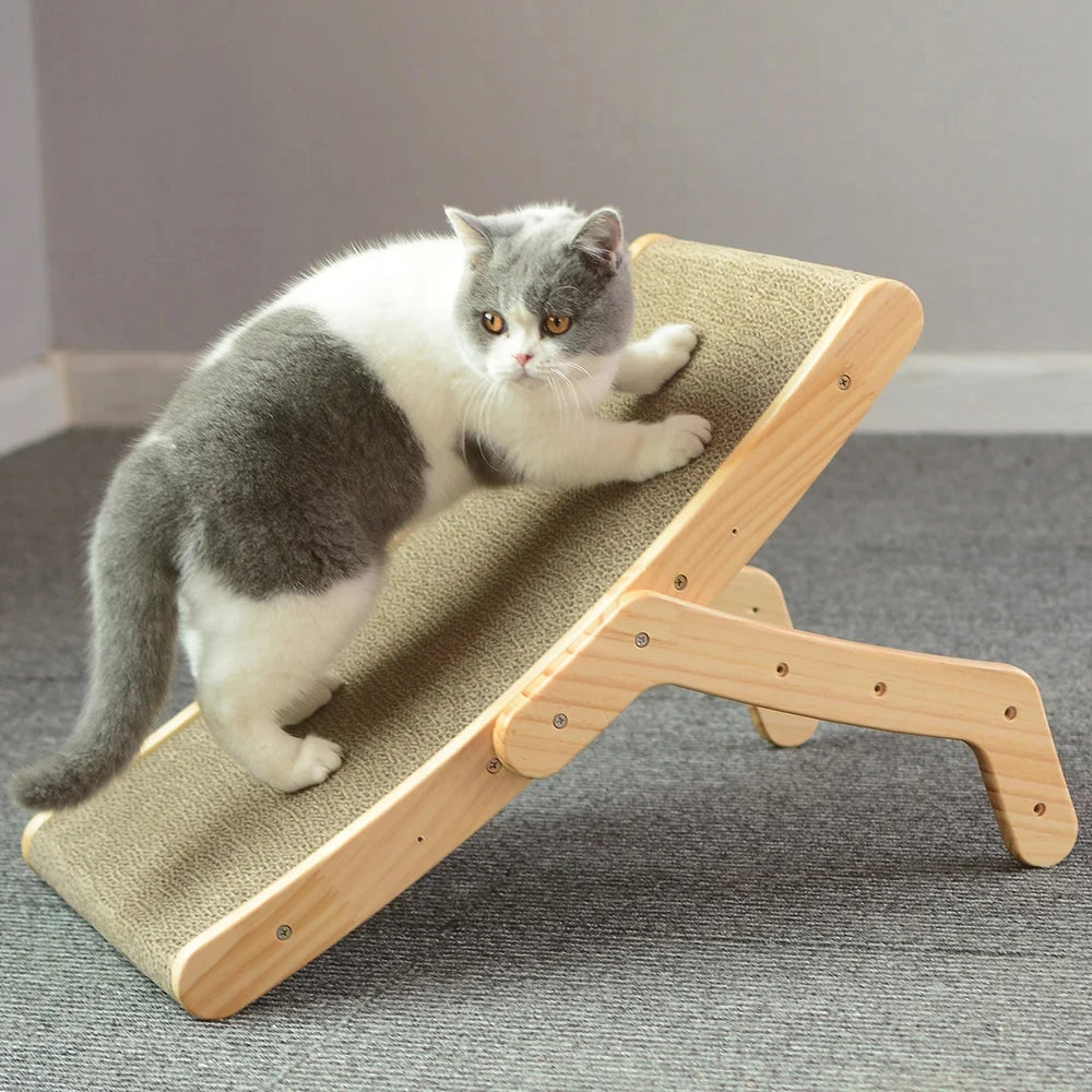 Moderne muurkrabpaal met zitvlak – Voor actieve katten