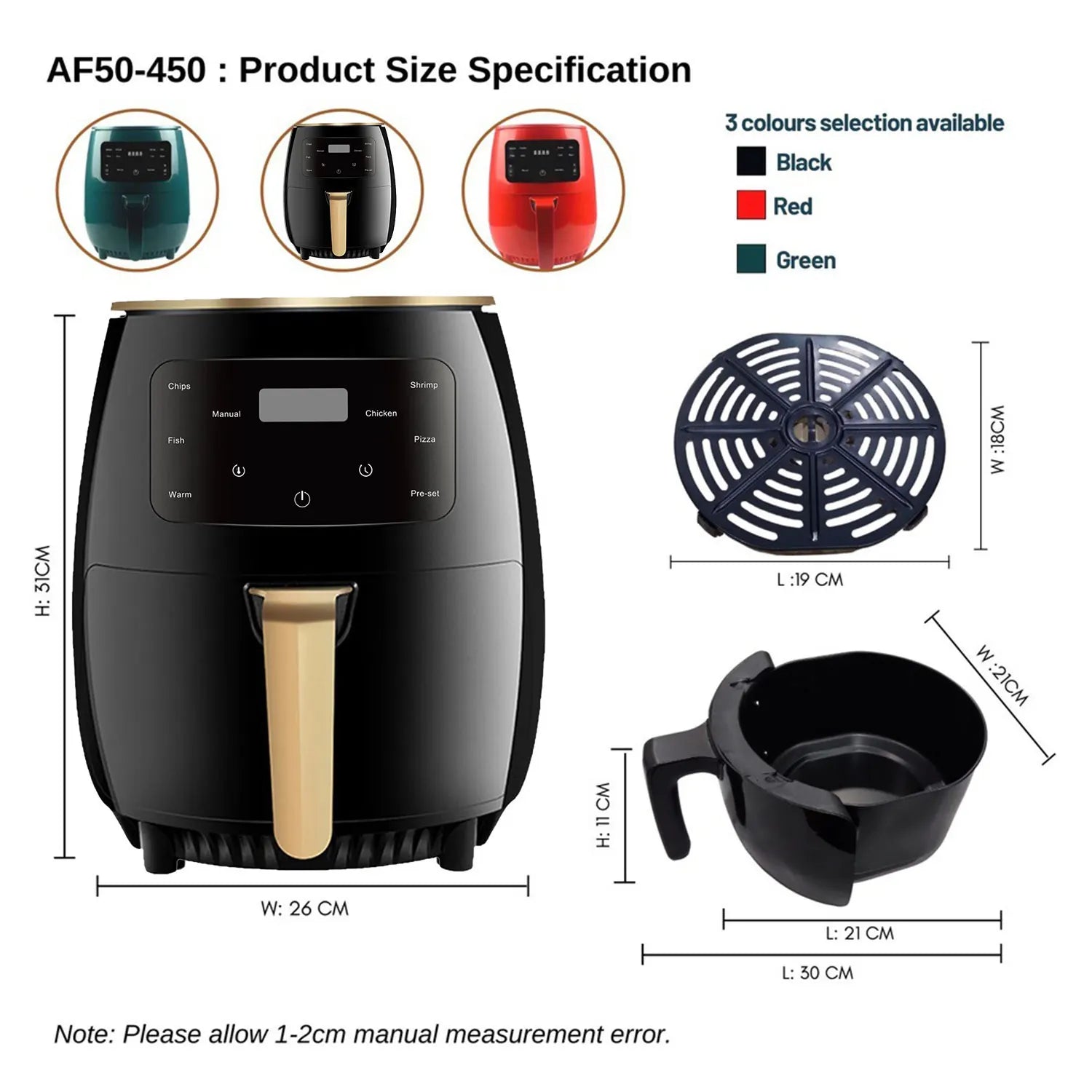 Blokker airfryer met anti-aanbaklaag – Makkelijk schoon te maken