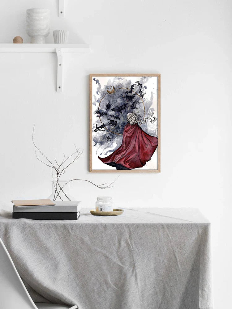 Kinderkamer poster met ruimte en planeten