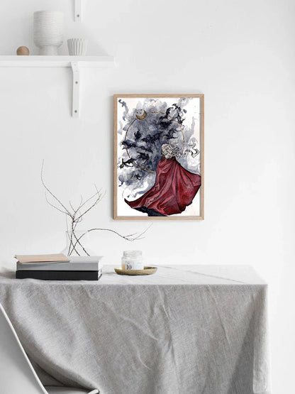 Kinderkamer poster met ruimte en planeten