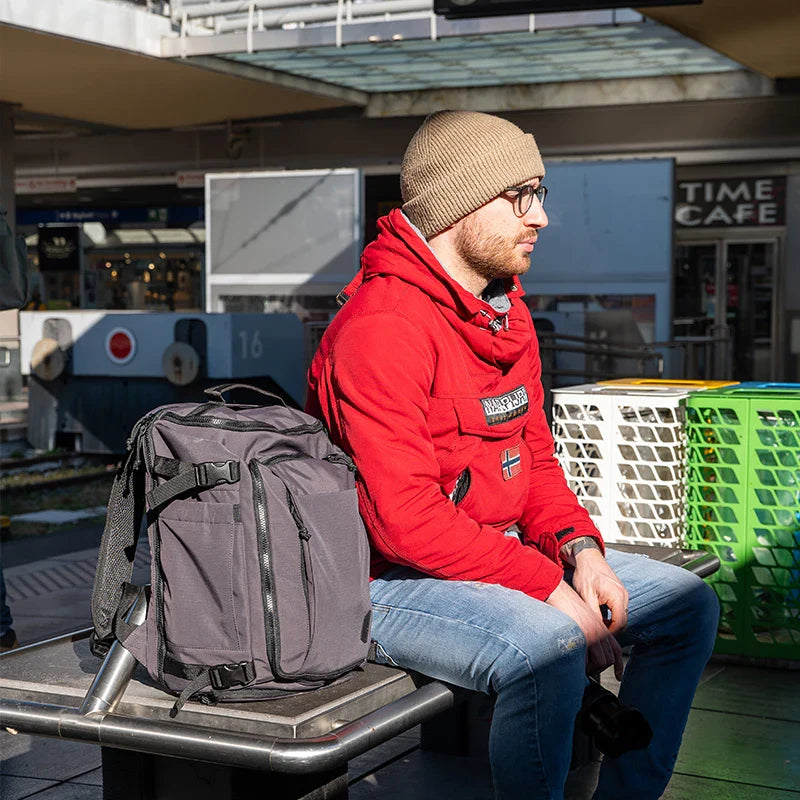 Rugzak als handbagage met compact profiel