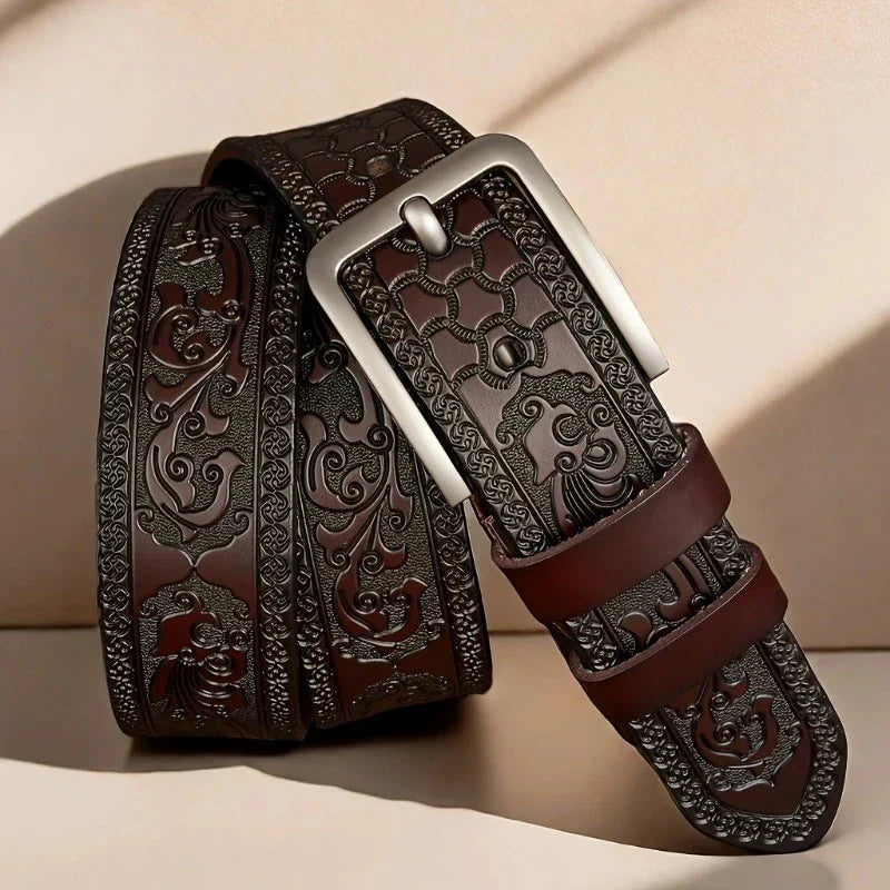 Riem heren met subtiele stiksels en textuur