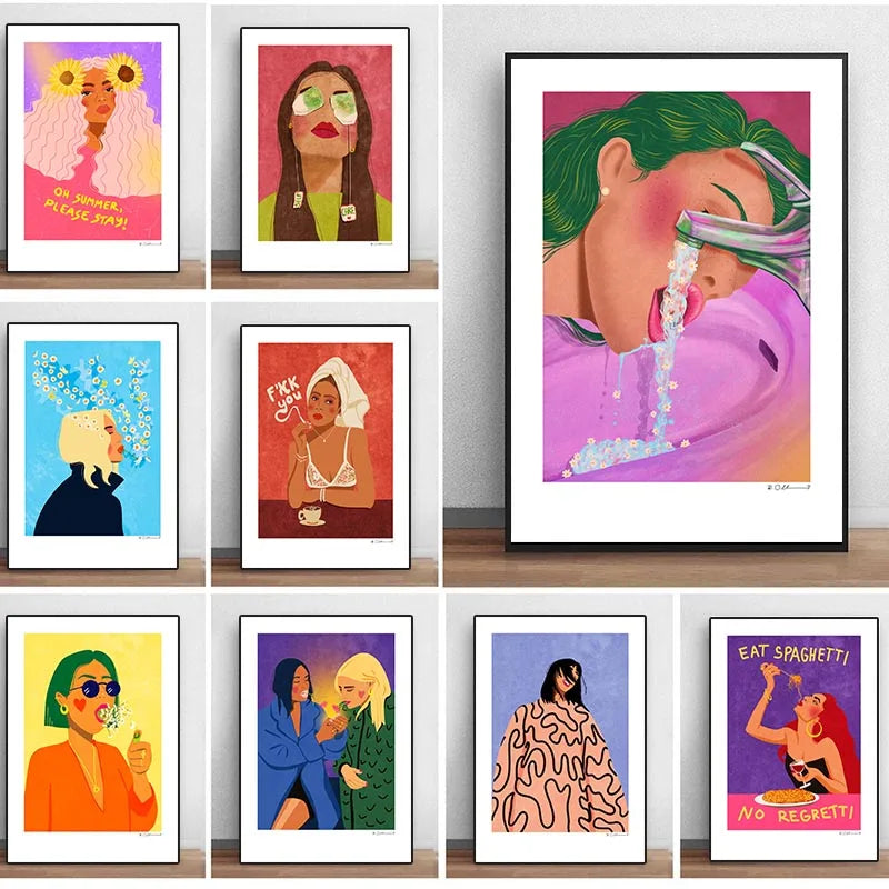 Artistieke posters voor woonkamer en hal