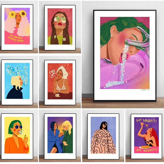 Artistieke posters voor woonkamer en hal