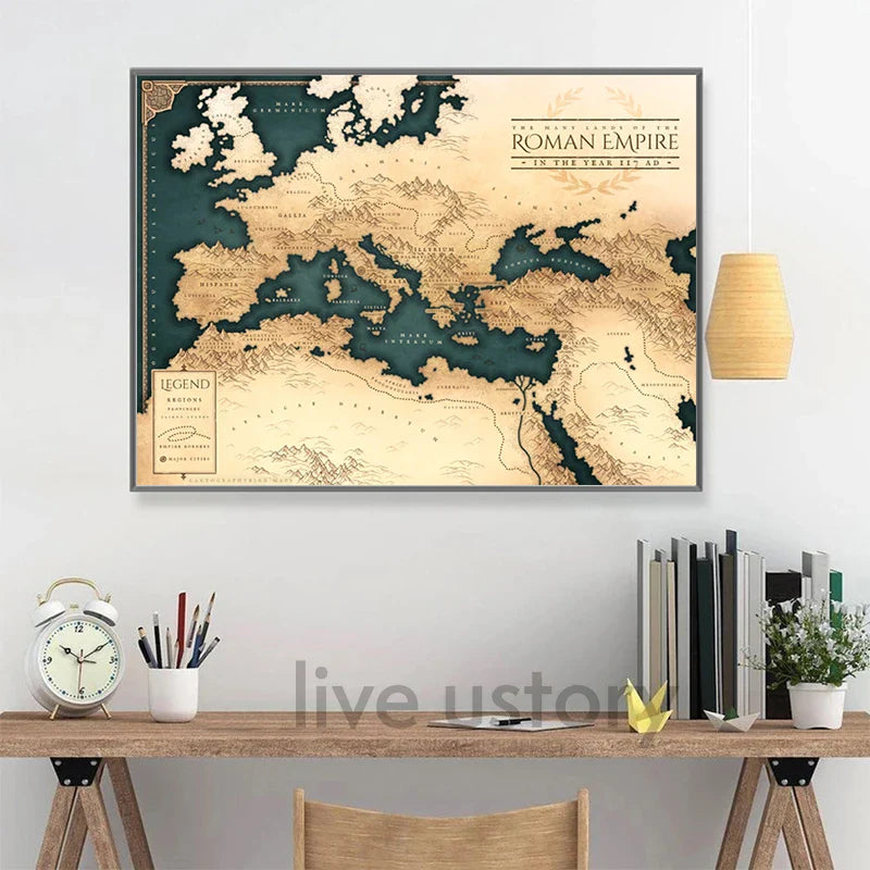 Wereldkaart met waterverfdesign – Creatief en uniek
