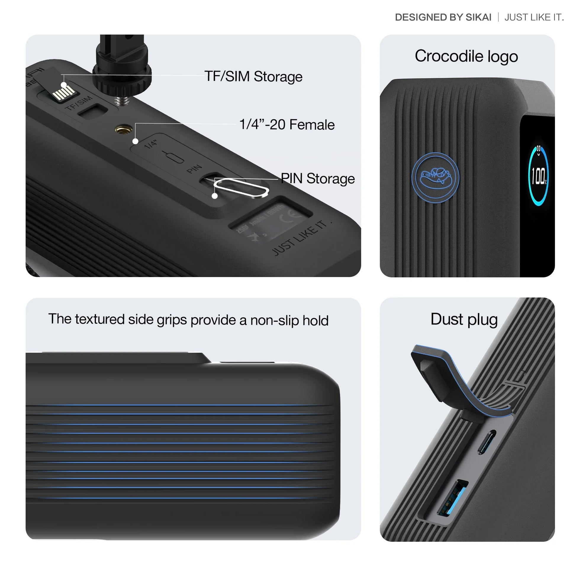 Draadloze powerbank met dubbele spoel
