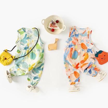 Luchtige zomer baby kleding van ademende stoffen