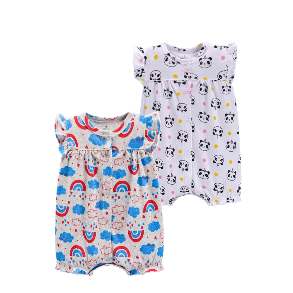 Schattige babykleertjes in pastelkleuren