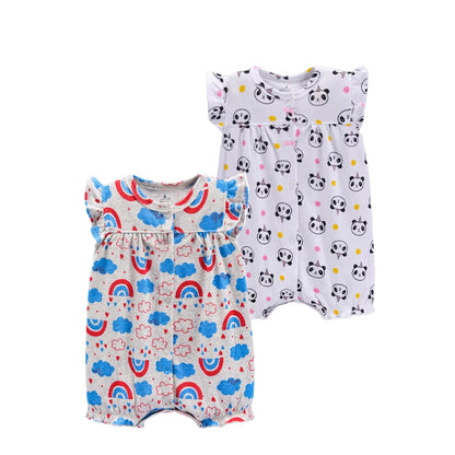 Schattige babykleertjes in pastelkleuren