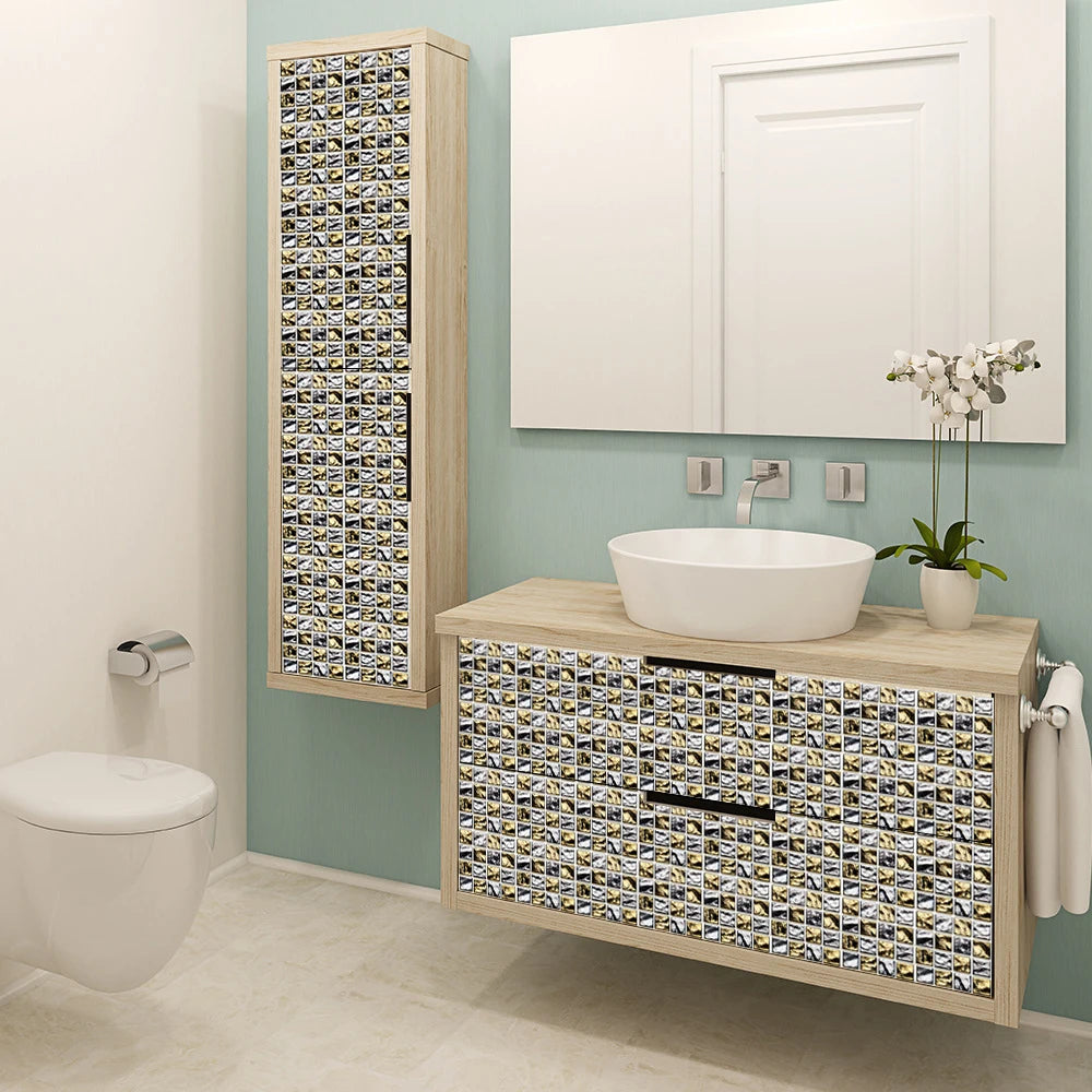 Badkamer mozaiek tegels met structuur – Antislip en chic