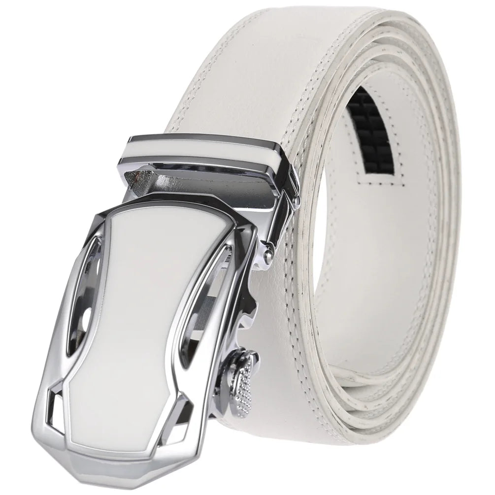 Riem heren in donker olijfgroen met metalen details