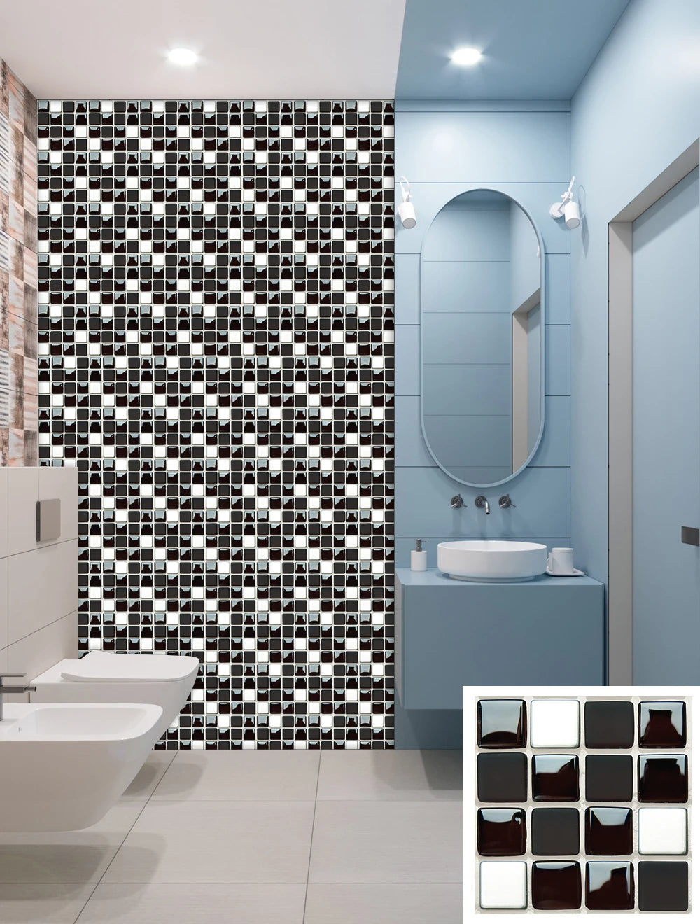 Glanzende mozaiek wandtegels – Reflecterend en chic