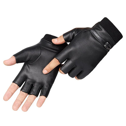 Handschoenen heren leer met elastische pasvorm