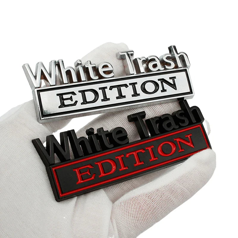 auto stickers - White Trash Edition met opvallende kleurencombinaties