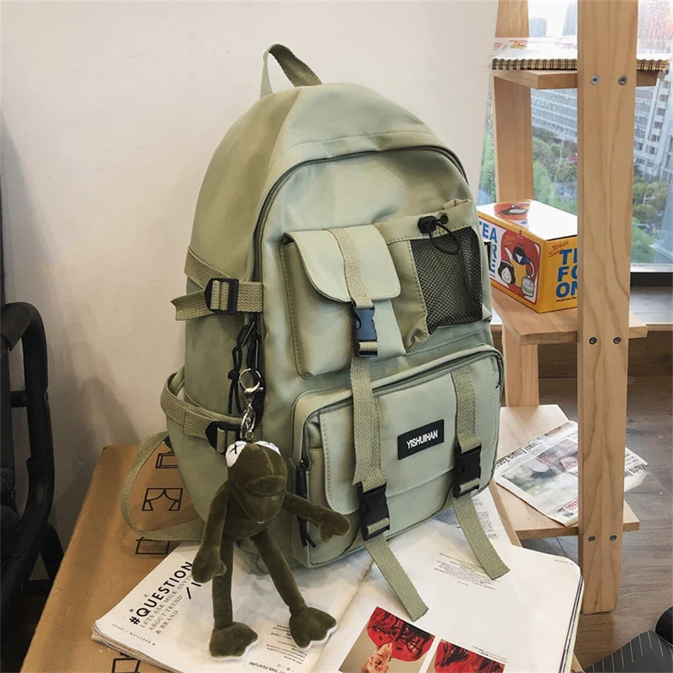 Handbagage rugzak met elastische zijvakken
