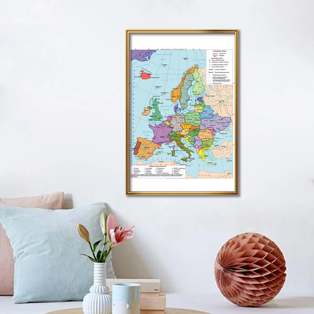 Wereldkaart poster – Makkelijk op te hangen