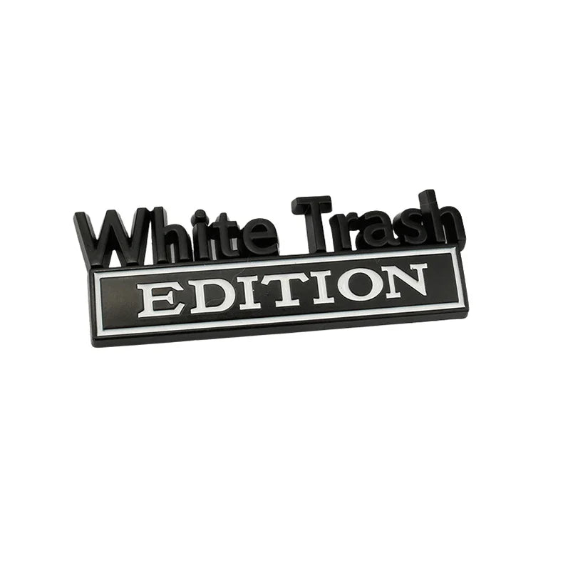 auto stickers - White Trash Edition met opvallende kleurencombinaties
