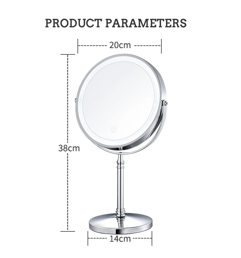 Verlichte Make-Up Spiegel voor Professioneel Gebruik - Ideaal voor Badkamer en Vanity