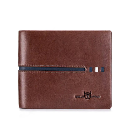 Portemonnee heren leer met contrasterende stiksels – Stoere look