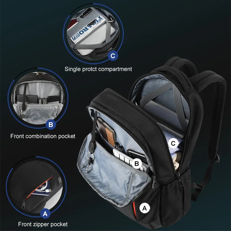 Handbagage rugzak met regenhoes inbegrepen