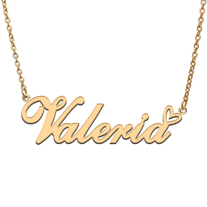 Ketting met naamplaat en eenvoudige sluiting