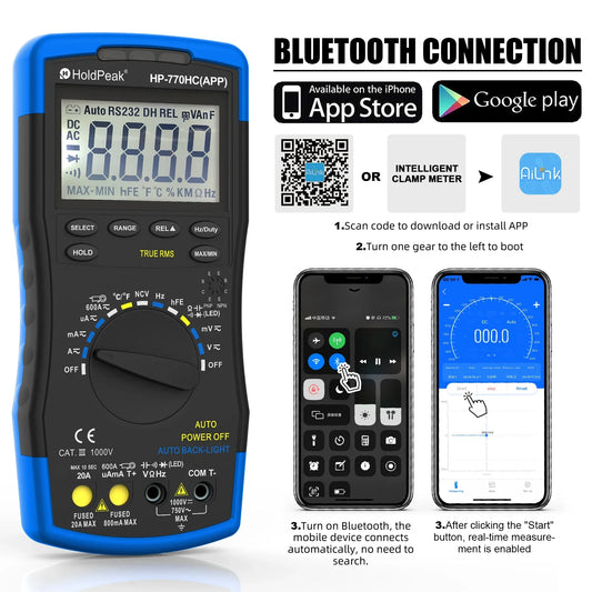 Multimeter met aparte zekering voor veiligheid