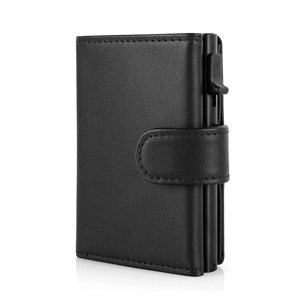 Luxe leren herenportemonnee met stiksels – Tijdloos design