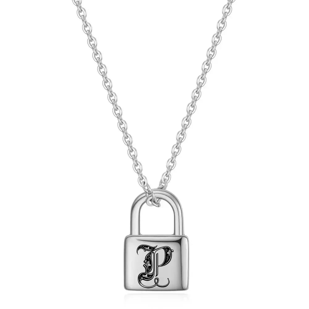 Handgegraveerde ketting met naam in vintage stijl