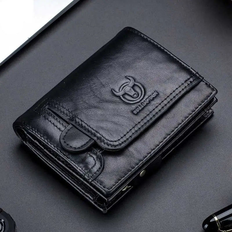 Luxe leren portemonnee heren klein formaat – Premium afwerking