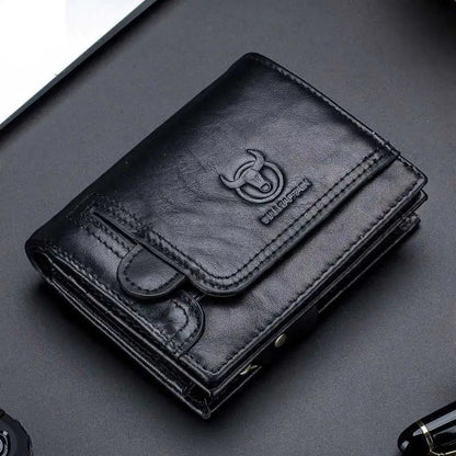 Luxe leren portemonnee heren klein formaat – Premium afwerking