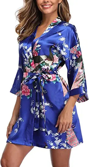 Katoenen ochtendjas met bloemenprint – Frisse en vrolijke look