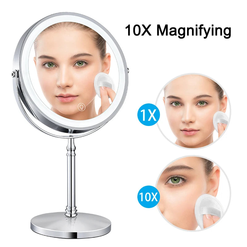 Verlichte Make-Up Spiegel voor Professioneel Gebruik - Ideaal voor Badkamer en Vanity