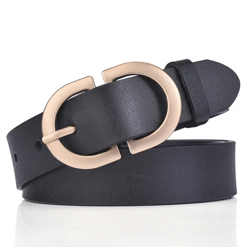 Riem met ringgesp en naturel textuur